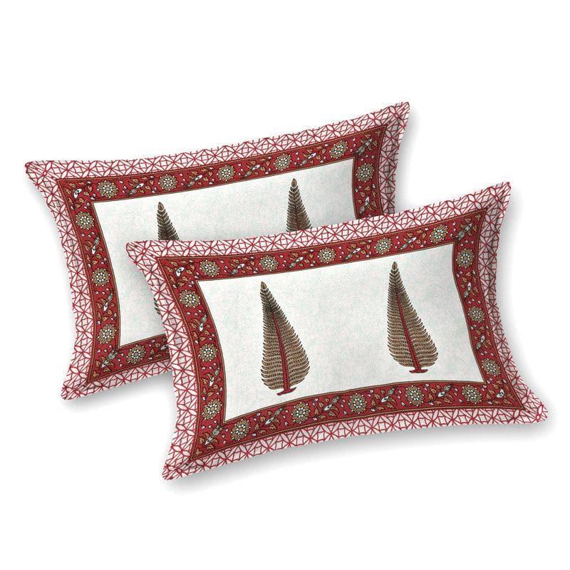 Madhurakshi Printed Cotton Bedsheet (Maroon) - 140 TC media 6