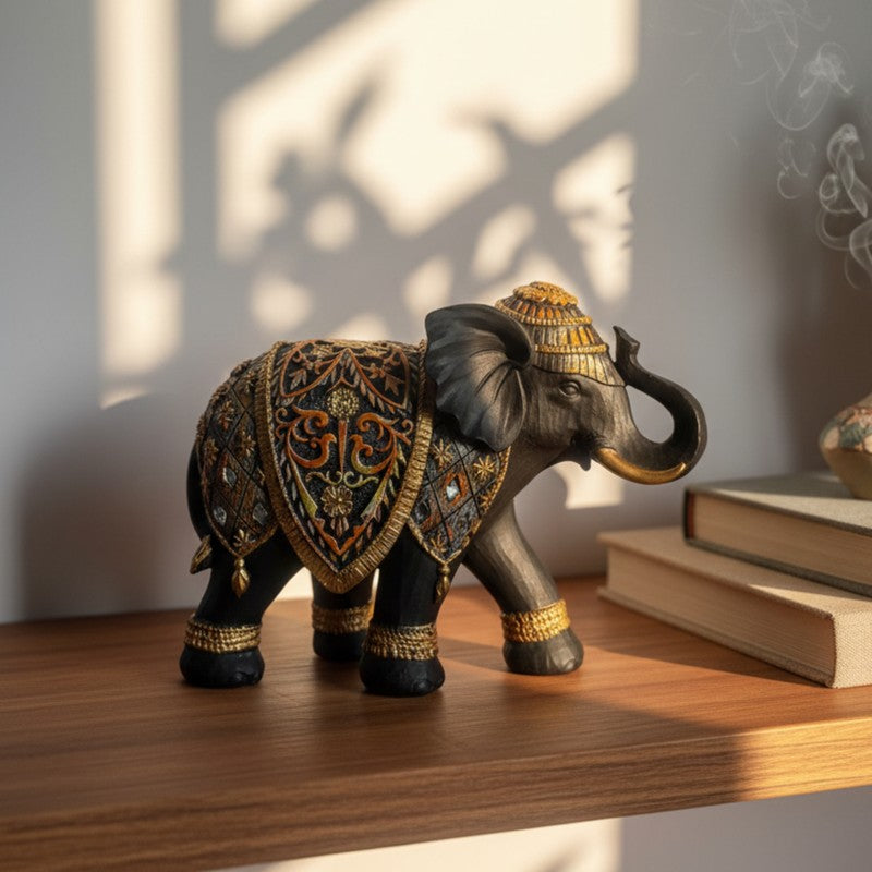 Imperial Elephant Resin Showpiece media 3