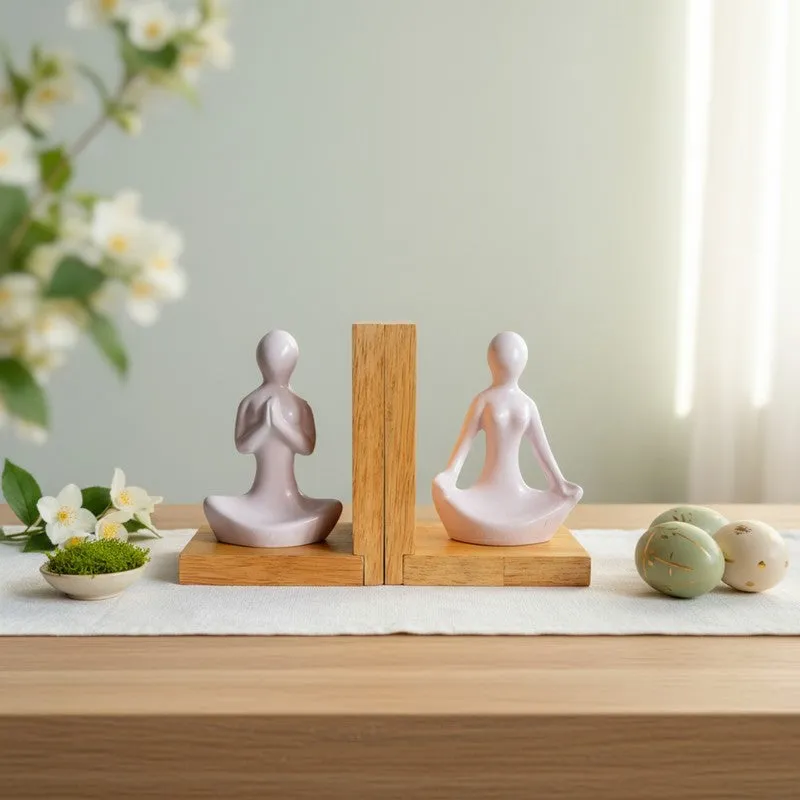 Meditate Resin Book End - Set of Two media 5