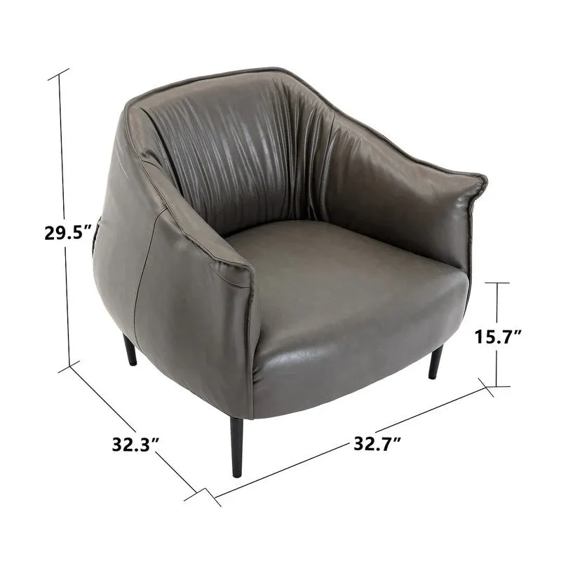 Elvora Neem Wood Accent Chair - Grey media 5
