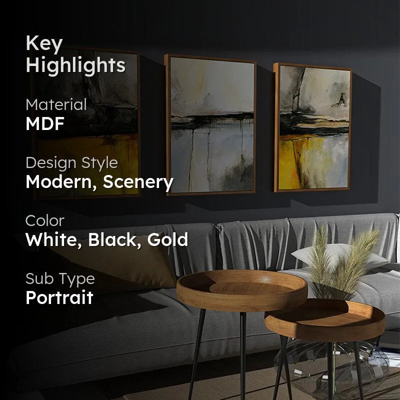 Astura Chrome Wall Painting - Set Of Three media 2
