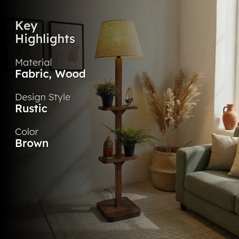 Jovana Shelf Wooden Floor Lamp media 2