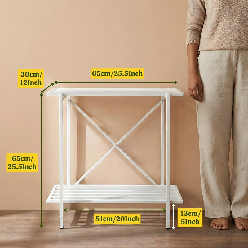 Leafnest Metal Planter Stand - White media 9