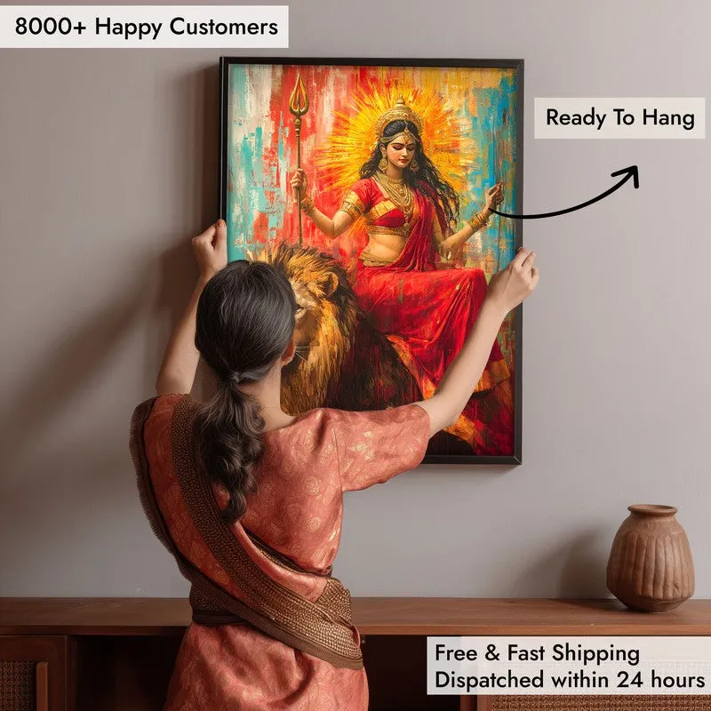 Vanagopala Spiritual Archival Paper Wall Painting With Frame - Black media 5