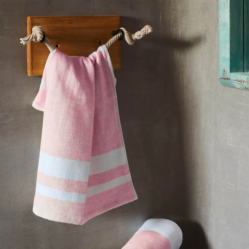 Nash Cotton Terry Hand Towel (Pink) - Set Of Two media 1