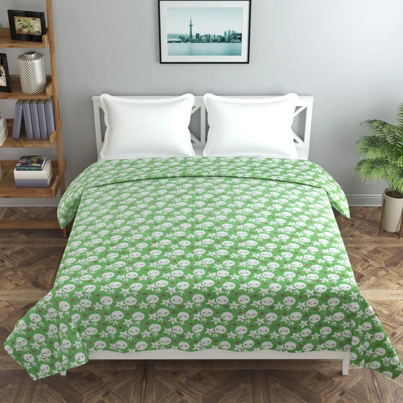 Moonglow Flannel Duvet Cover (Green) - 190 GSM media 5