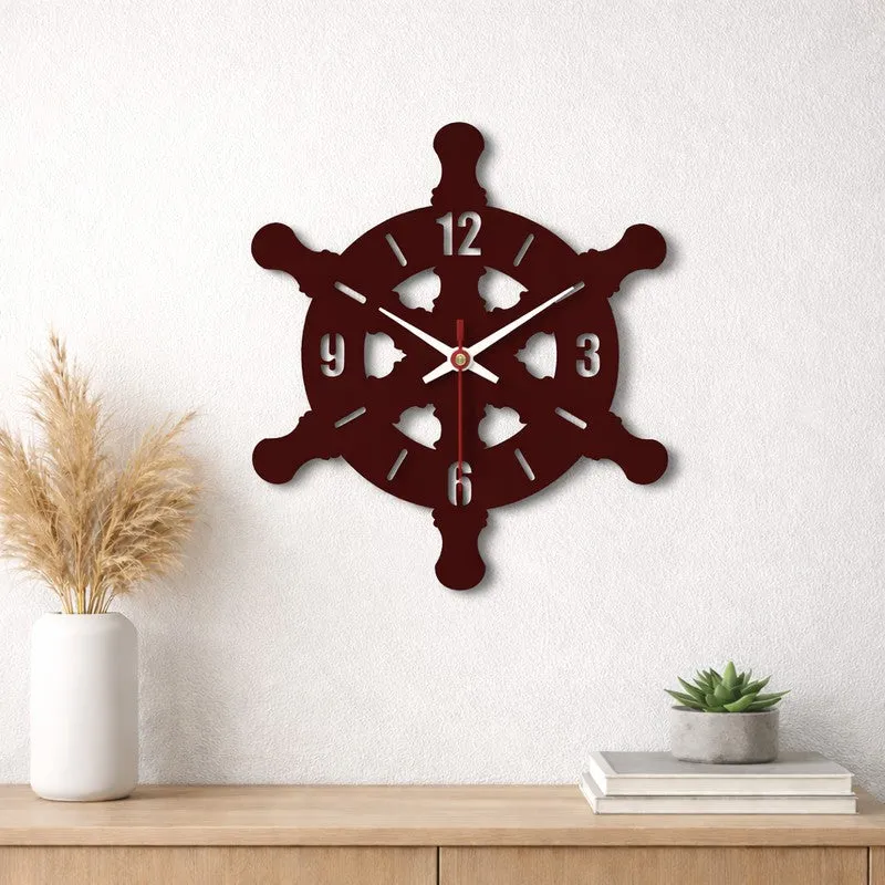 Ocean Helm Wooden Wall Clock media 1