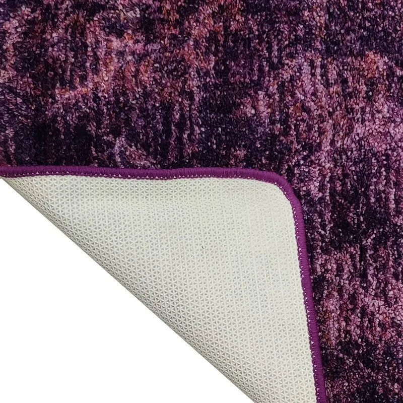 Drevin Abstract Micro Fiber Area Rug - Purple media 5