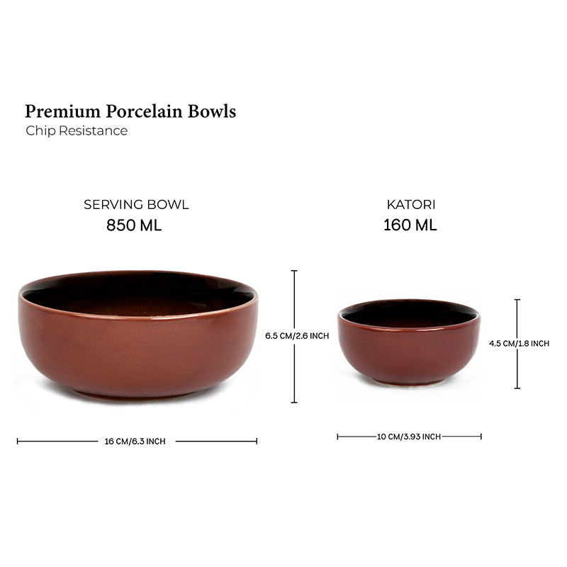 Caspian Porcelain Dinner Set (Brown) - 20 Piece Set media 8