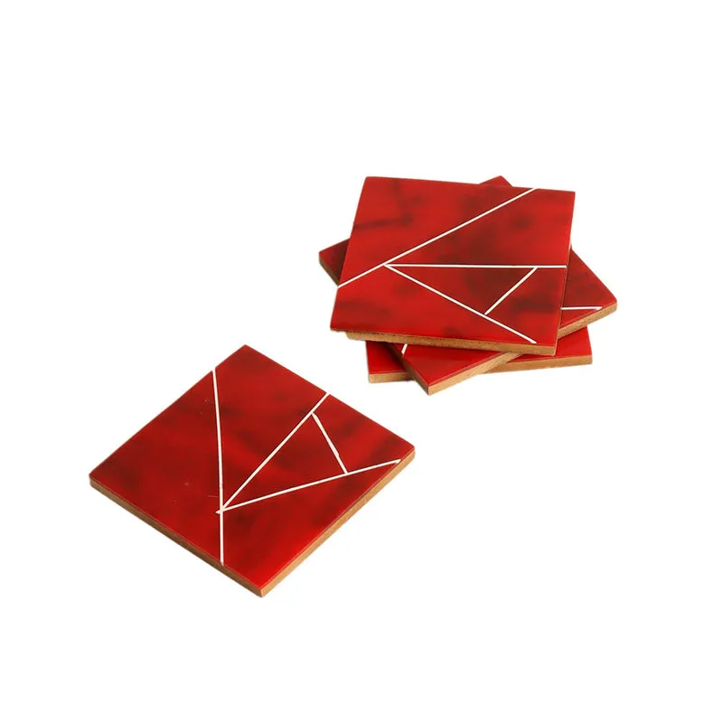Red Divide Coaster - Set Of Four media 3