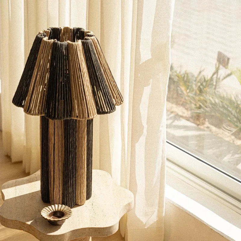 Orange Tree Kenji Marble Table Lamp - Black,Beige media 4