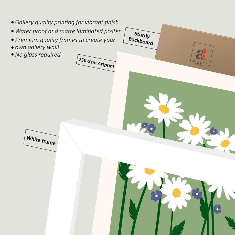 Misty Dreams Paper Wall Painting With MDF Frame - Set Of Three media 6