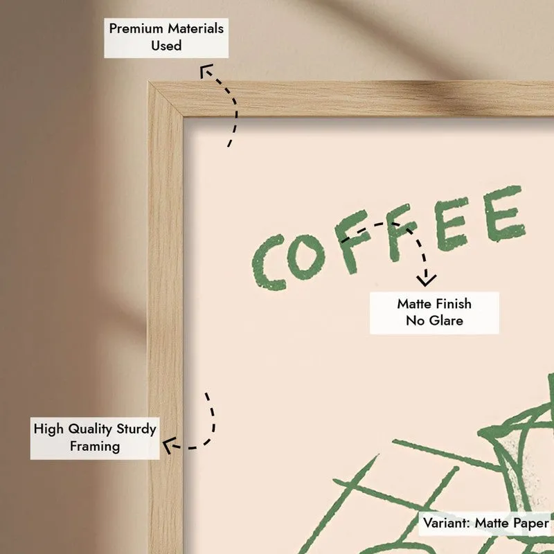 The Coffee Club Archival Canvas Wall Art - Brown media 8