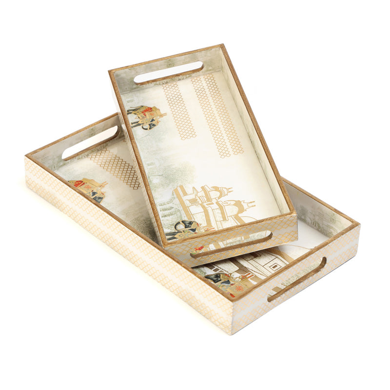Darbar Parade Wood Serving Tray - Set Of Two media 3