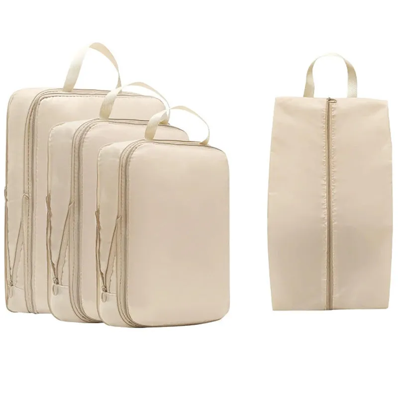 Pack Nest Travel Pouch (Beige) - Set Of Four media 1