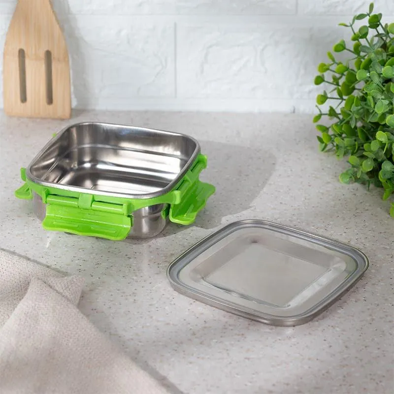 Hotserve Stainless Steel Lunch Box (Green) - 400 mL media 3