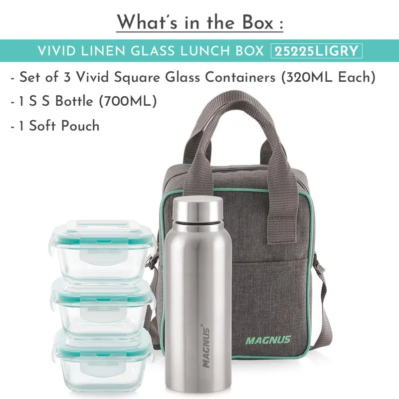 Fynox Lunch Box with Bottle & Lunch Bag - Five Piece Set media 5
