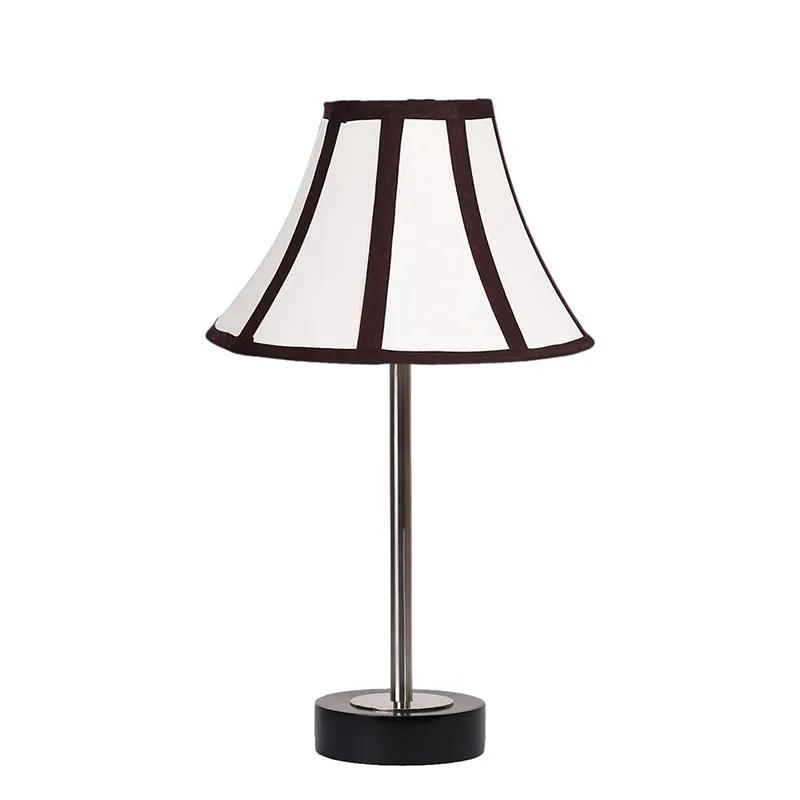 Stripra Rodin Wooden Table Lamp - White,Silver,Black media 4