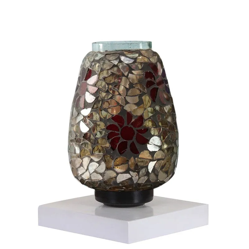 Glazelle Mosaic Glass Table Lamp With Wooden Base - Multicolor media 6