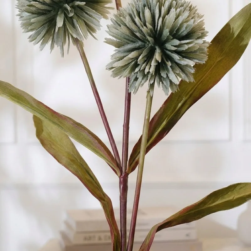 Faux Autumn Chrysanthemum Flower Stick (Green) - 43 CM media 2