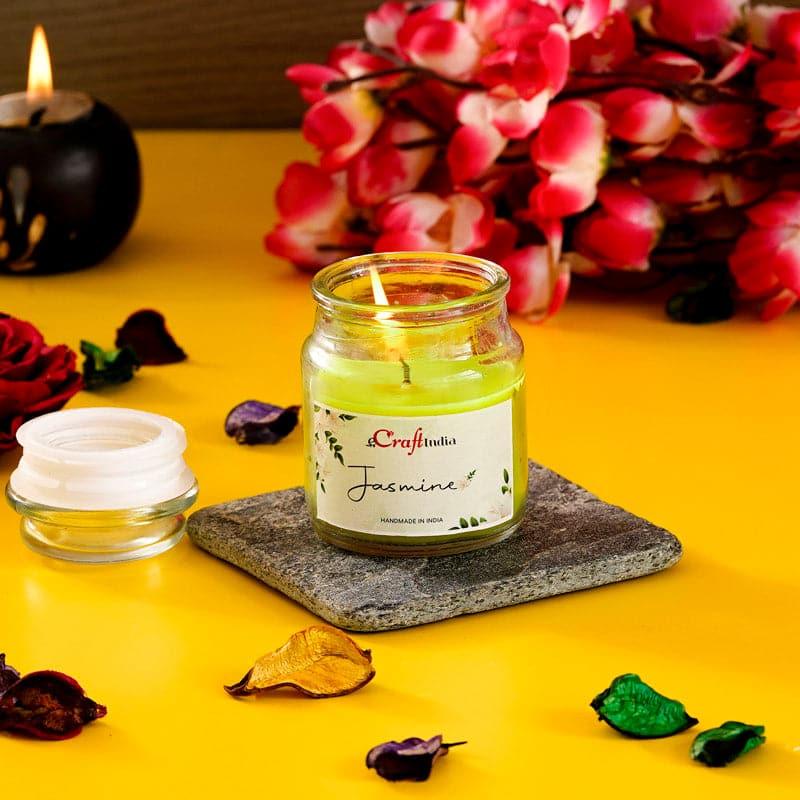 Nithya Jasmine Scented Jar Candle media 4