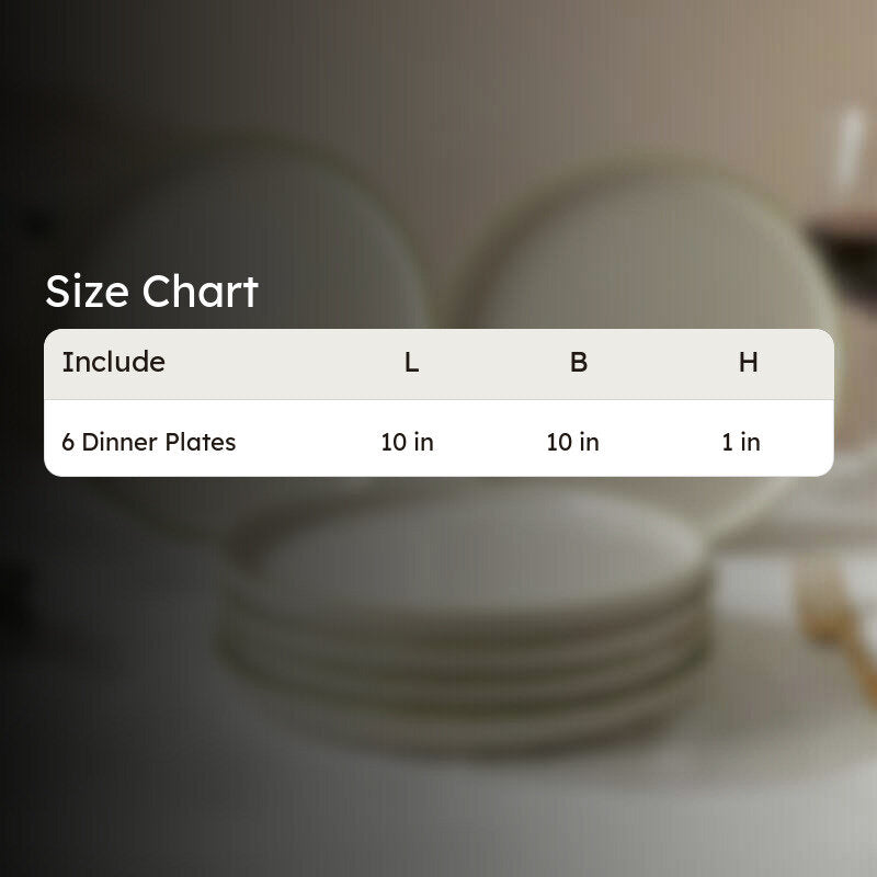 Cereluxe Ceramic Dinner Plate - Set Of Six media 7