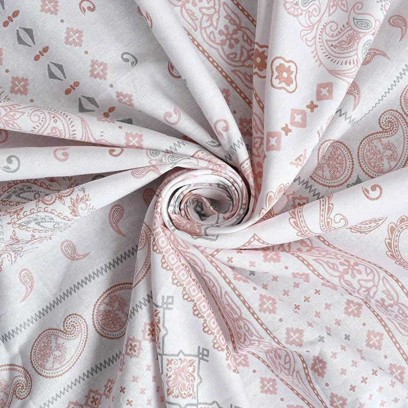 Mathieu Cotton Bedsheet (Pink) - 210 TC media 5