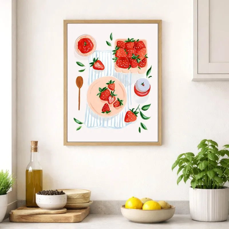 Berry Fusion Archival Canvas Wall Art - Brown media 4
