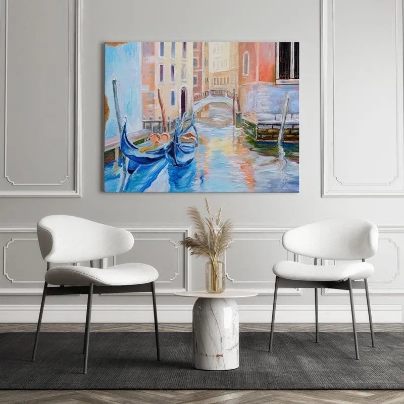 Gondola In Venice Canvas Wall Painting - Gallery Wrap media 3