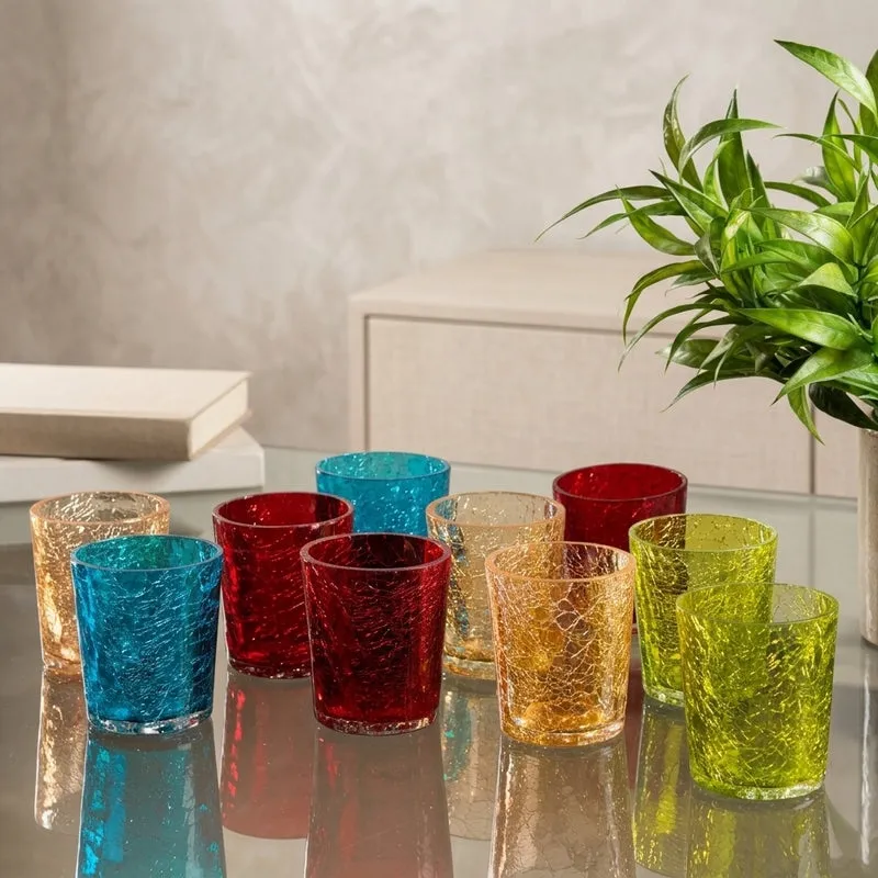 Multicolor Tealight Candle Holders - Set Of Ten media 1