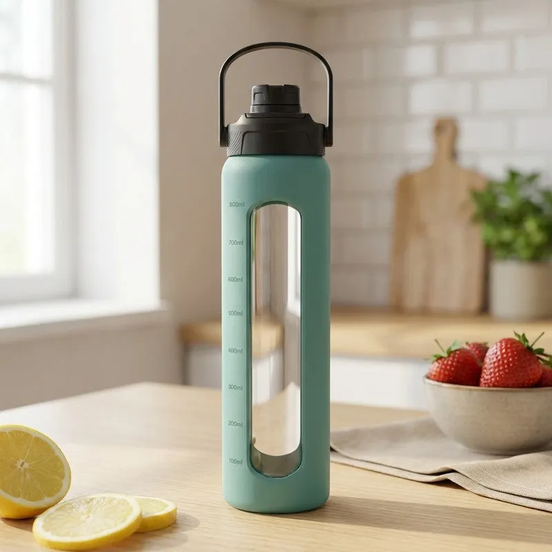 Rioware Aqualoom Water Bottle (Green & Black) - 1000 mL media 1