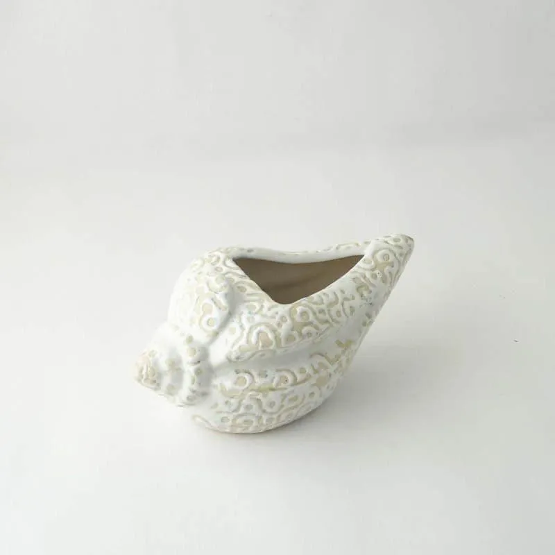 Sea Shell Planter - White media 5