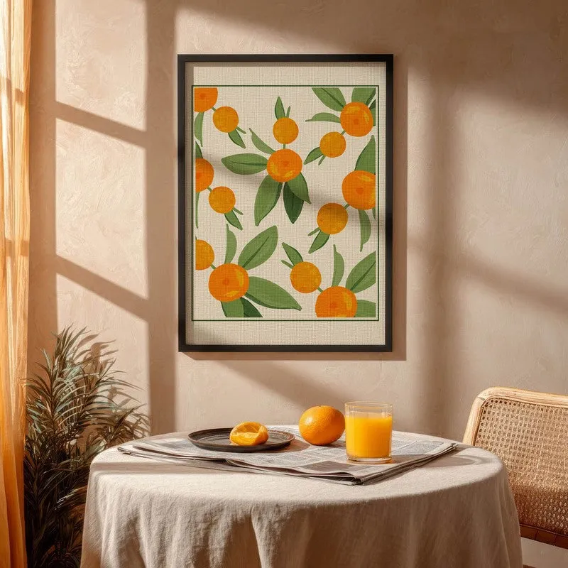 Citrus Aura Archival Canvas Wall Art - Black media 4