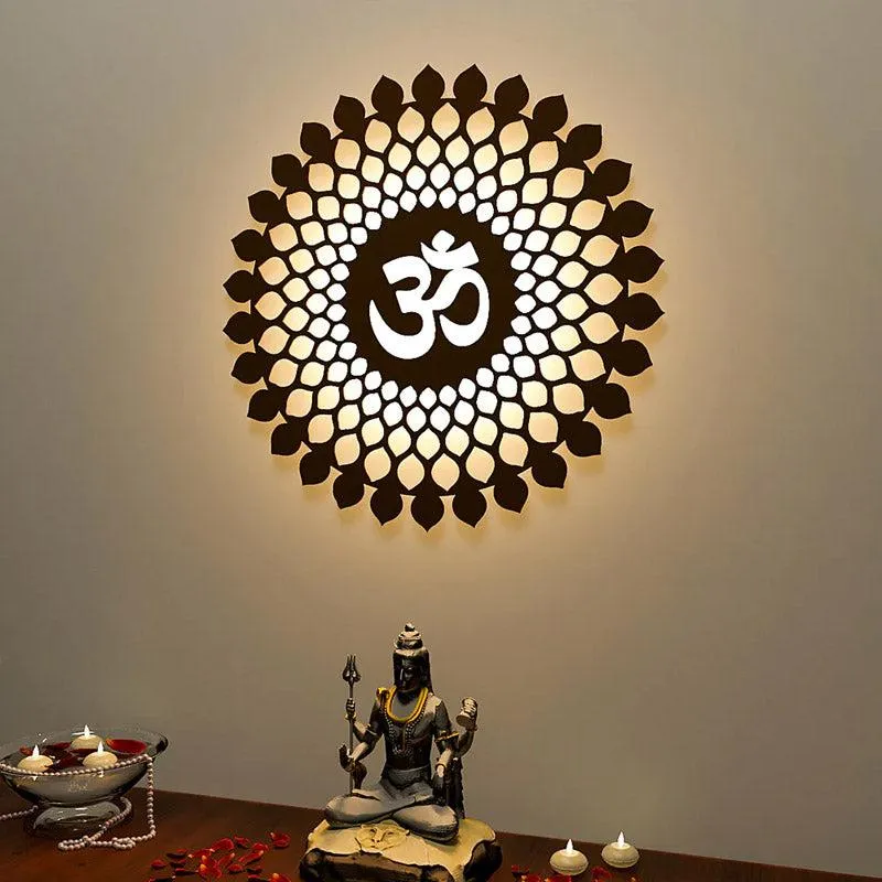Om Moksha LED Strip Light MDF Wall Accent - Brown media 3