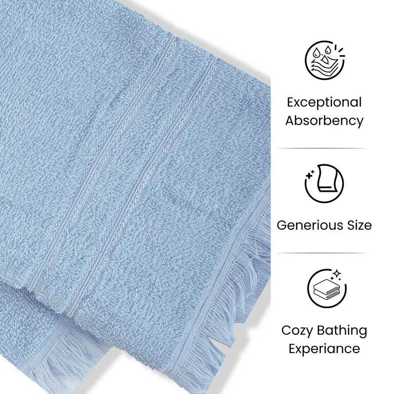 Micro Cotton LuxeDry Soothe Face Towel (Blue) - Set Of Four media 7