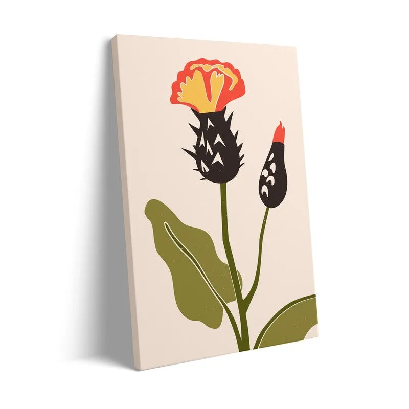Floral Symphony Archival Canvas Wall Art - Black Frame media 4