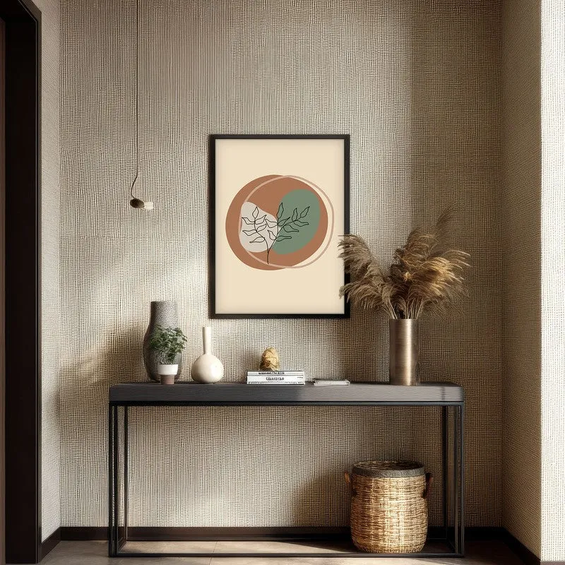 Woven Flora Canvas Wall Painting With Black Frame media 4