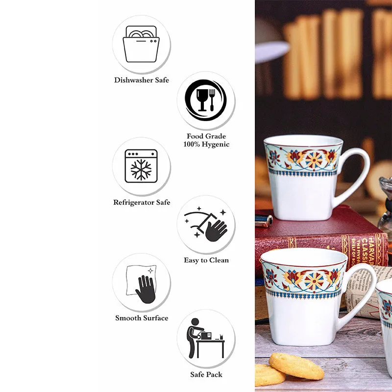 Sonaki Darvia Floral Bone China Tea Cup (180 mL Each) - Set Of Six media 4