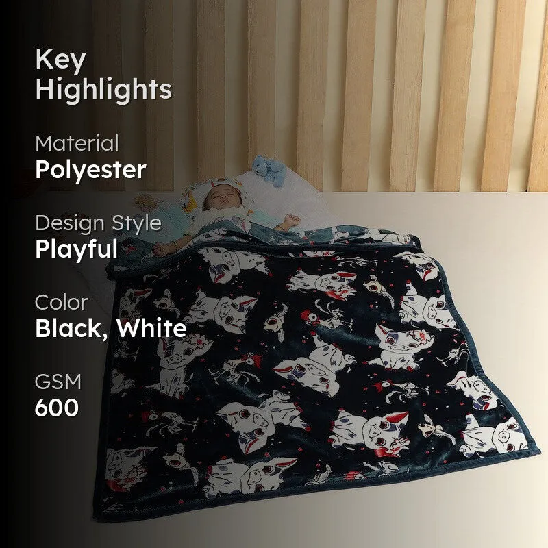 Monte Carlo Whimsical Cow Kids Blanket - 600 GSM media 2