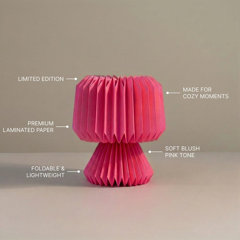 Fig Living Ori Mini Paper Table Lamp - Pink media 7
