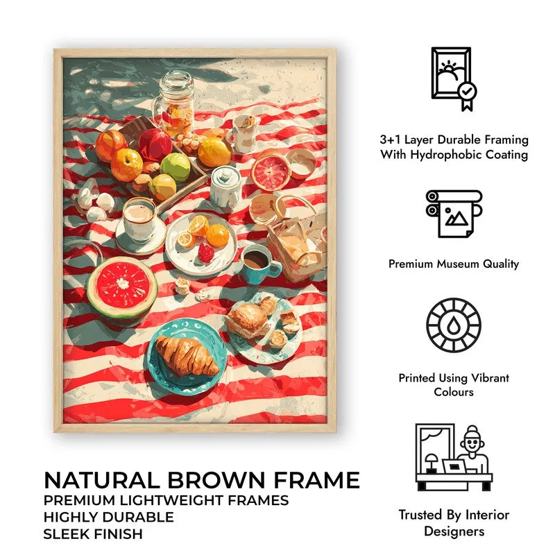 Feastora Canvas Wall Painting With Brown Frame media 10