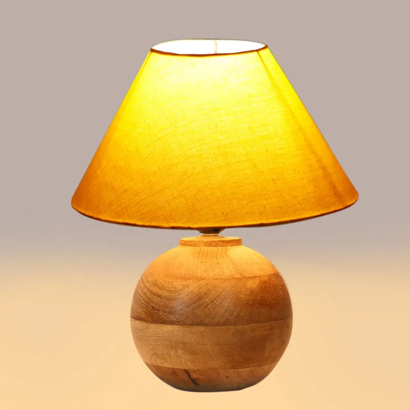 Cotin II Orb Cotton Table Lamp - Yellow,Brown media 4