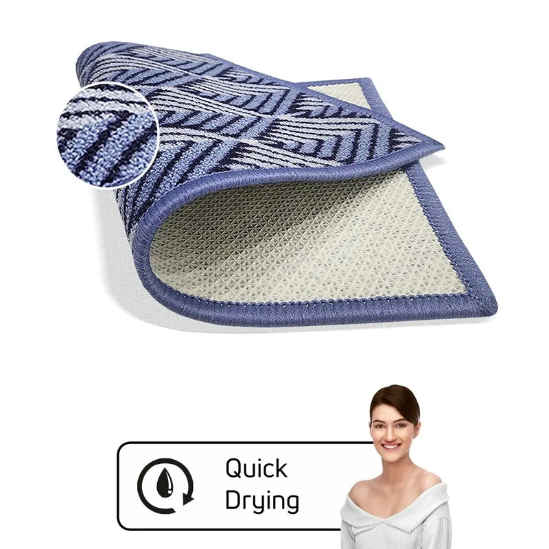 Quro Geometric Nylon Door Mats - Blue media 4