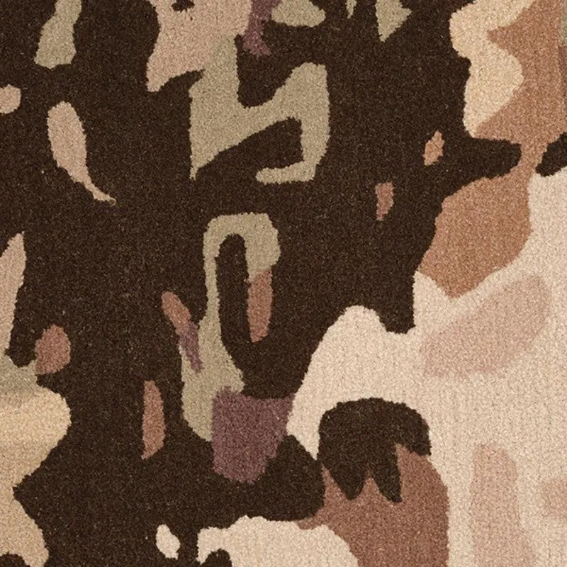 Sobek Hand Tufted Abstract Wool & Nylon Carpet - Brown media 4