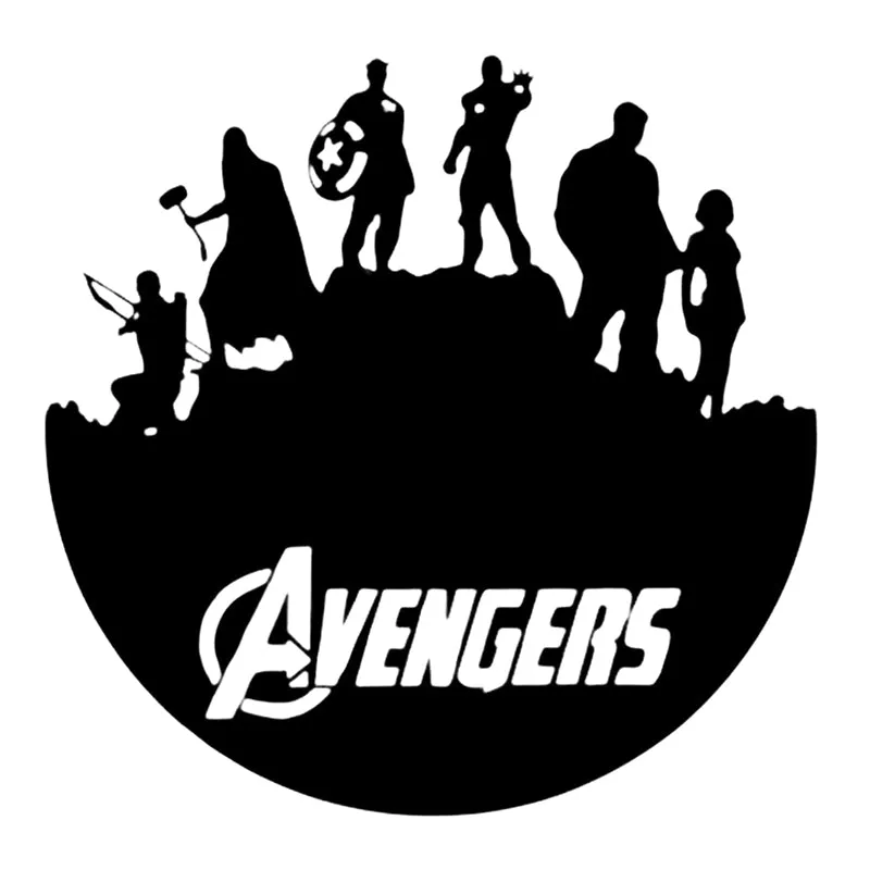 Avengers Silhouette Steel Mild Steel Wall Accent media 3