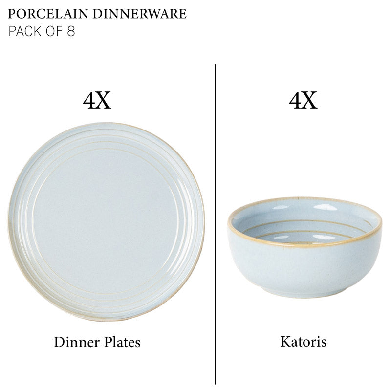 Estia Dinner Set (Artic Blue) - 8 Piece Set media 5