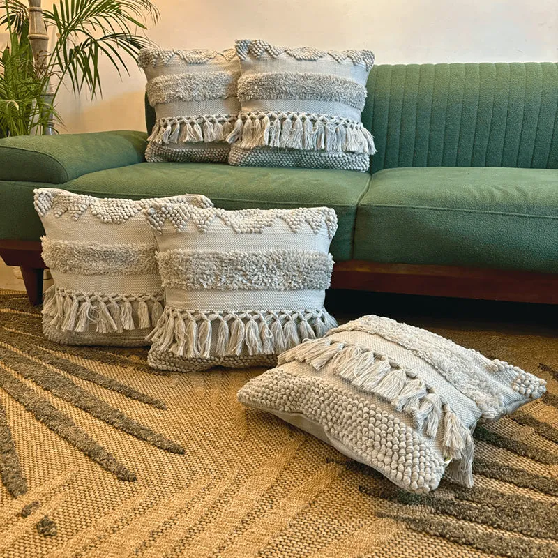 Squish-A-Lot Tufted Cushion Cover (Grey) - Set Of Five media 2