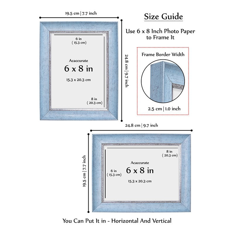 Elegant Vintage Style PVC Photo Frame - Blue media 10