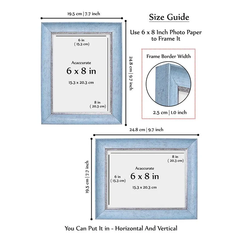 Elegant Vintage Style PVC Photo Frame - Blue media 10