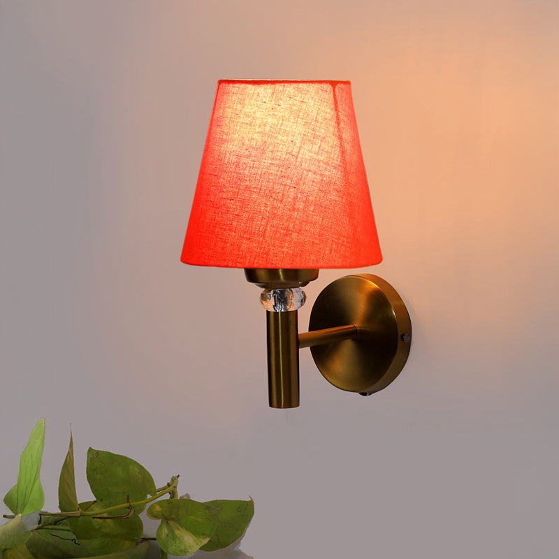 Aquilla Steel & Cotton Wall Lamp - Orange